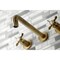 Kingston Brass Roman Tub Faucet, Antique Brass, Wall Mount KS8023BEX - alternate 5